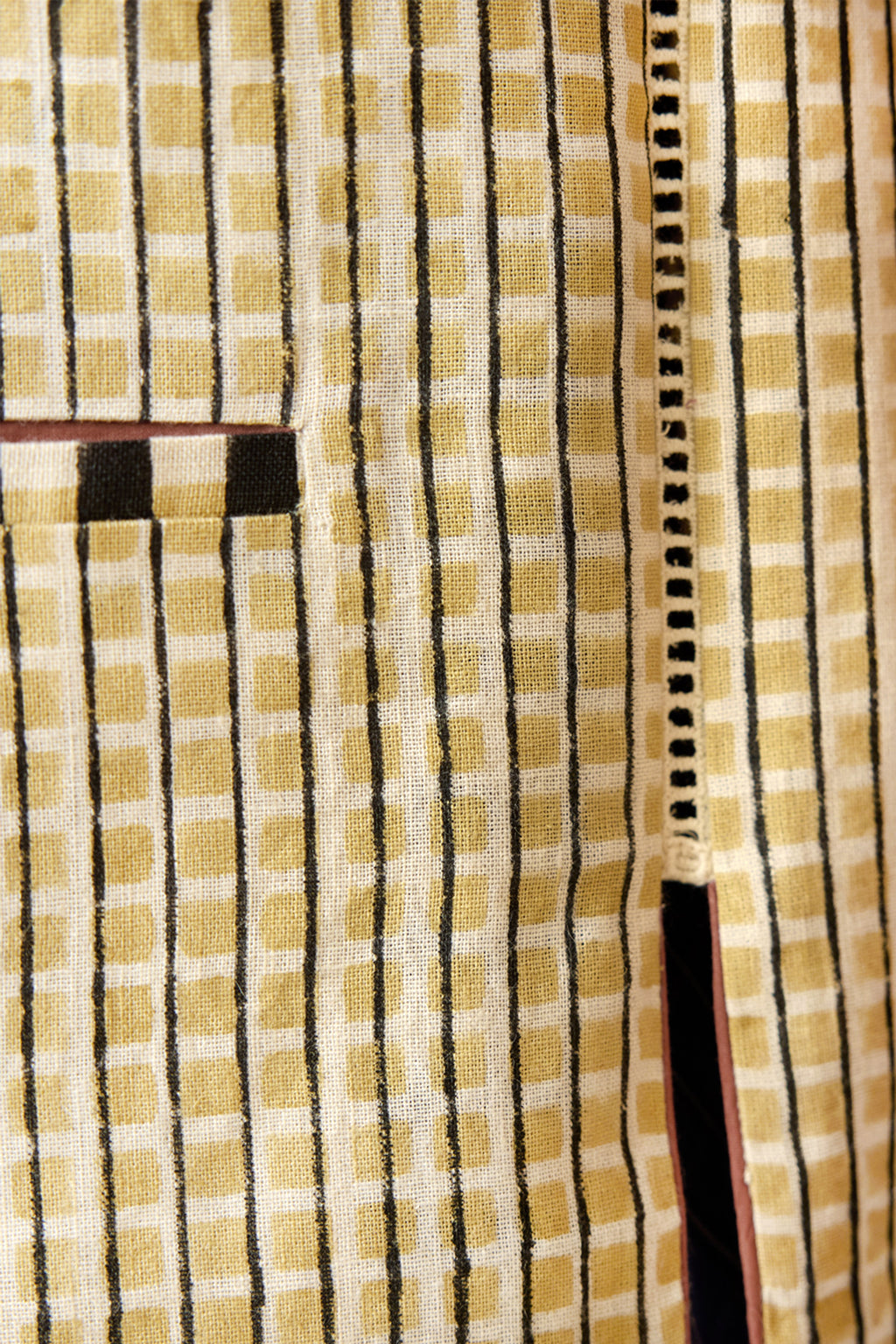 Sleeveless Reversible Jacket – Midnight Stripe (Handloom | Reversible | Sizes S, M, L, XL)