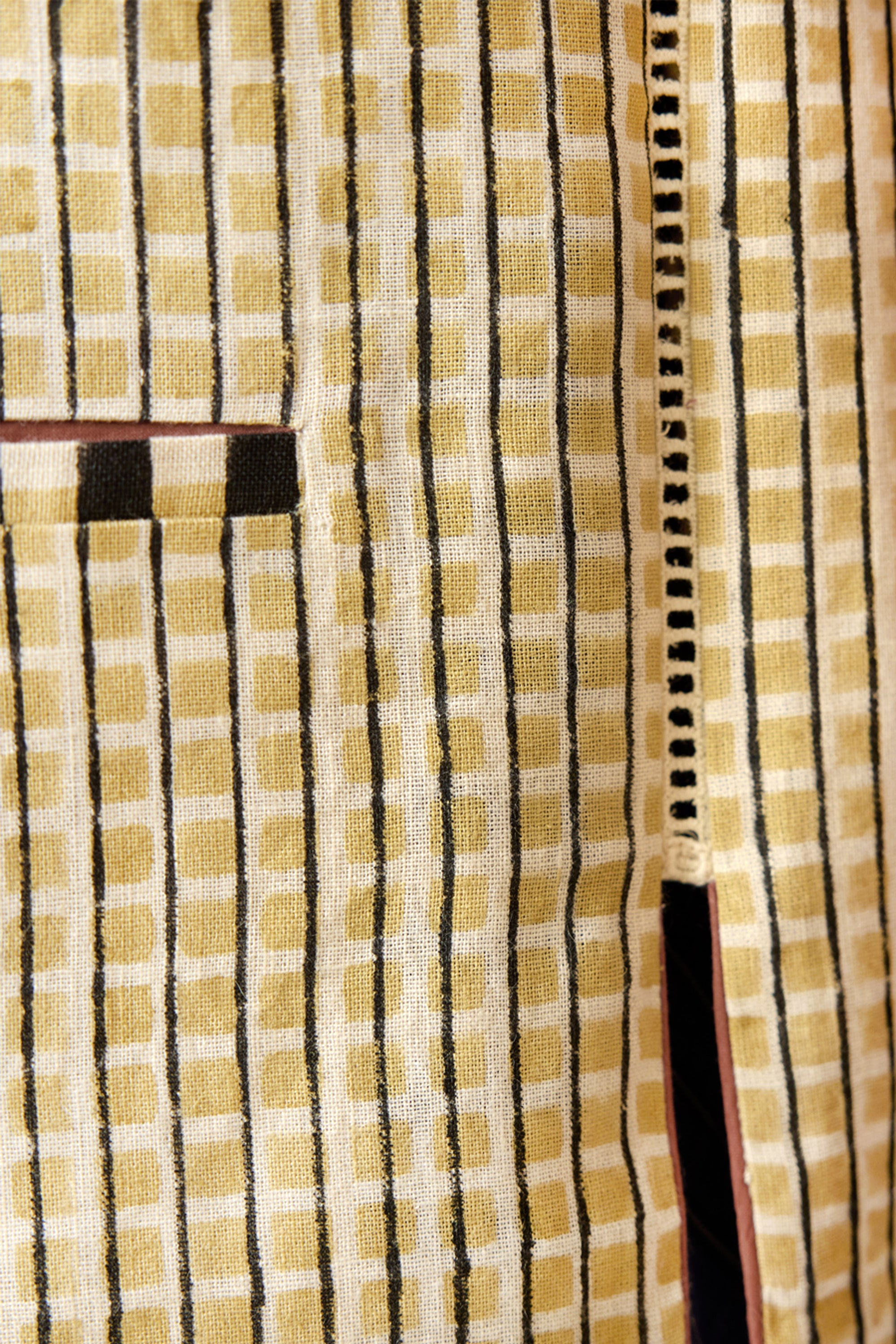 Sleeveless Reversible Jacket – Midnight Stripe (Handloom | Reversible | Sizes S, M, L, XL)