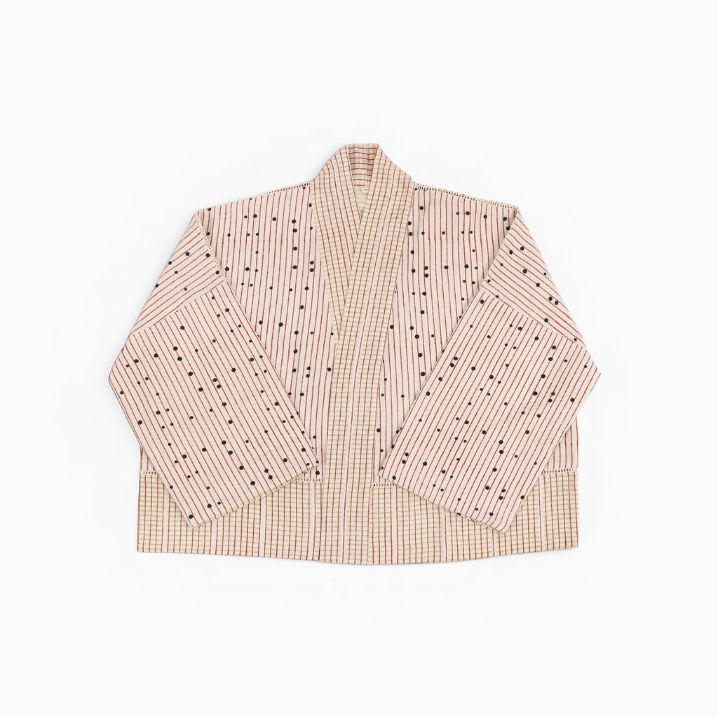 Reversible Kimono – Blue Dot / Stripe (Relaxed Fit | Reversible | Sizes S/M & L/XL)