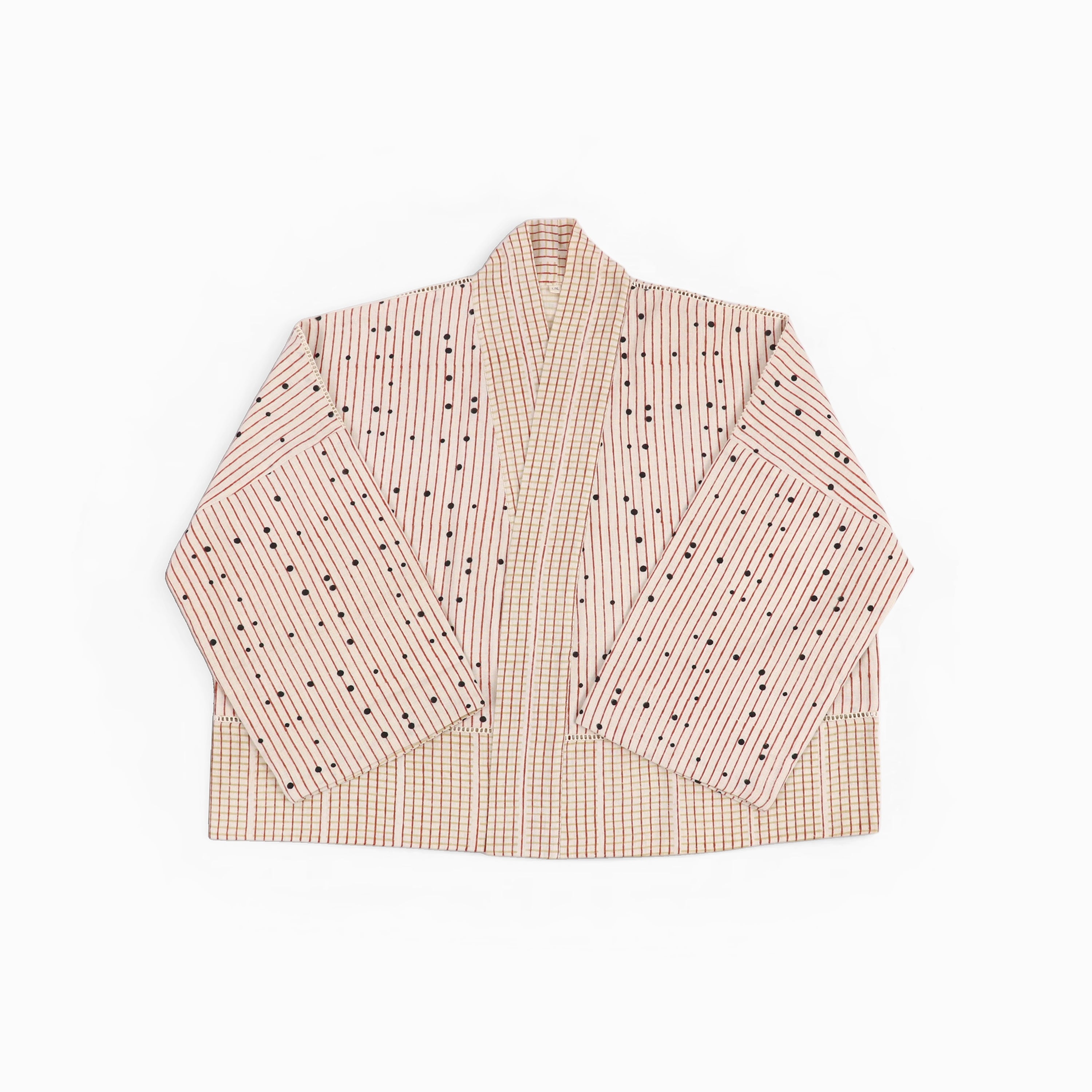 Reversible Kimono – Blue Dot / Stripe (Relaxed Fit | Reversible | Sizes S/M & L/XL)