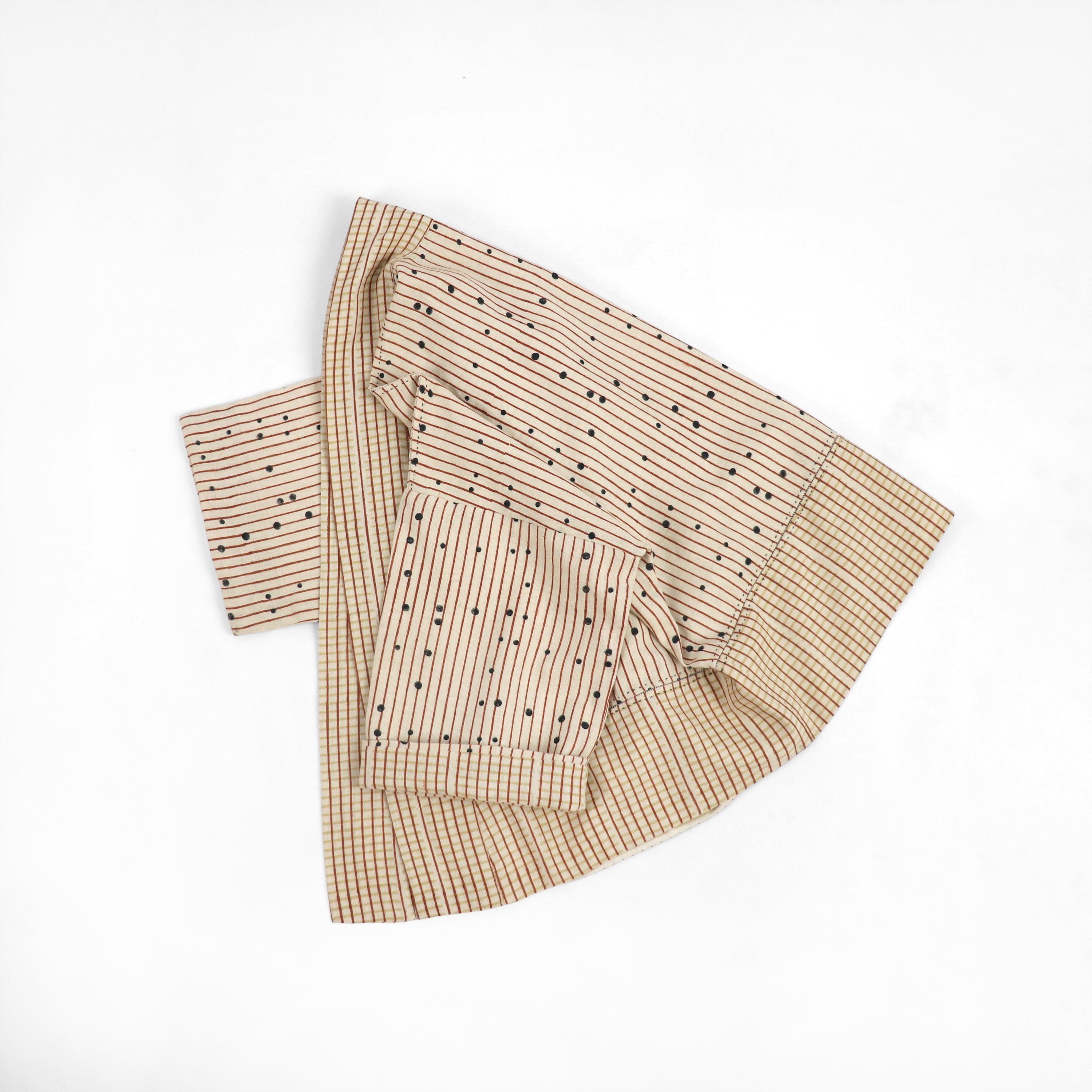 Dot & Stride Reversible Neera Kimono – Blue / Clay / Reed